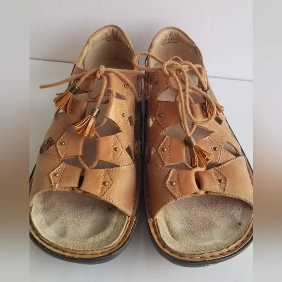 Alegria Valerie Women's Tan Leather Sandals 42 - Picture 1 of 11